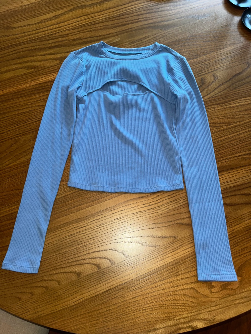 SO Blue Ribbed Long Sleeve XS Like New